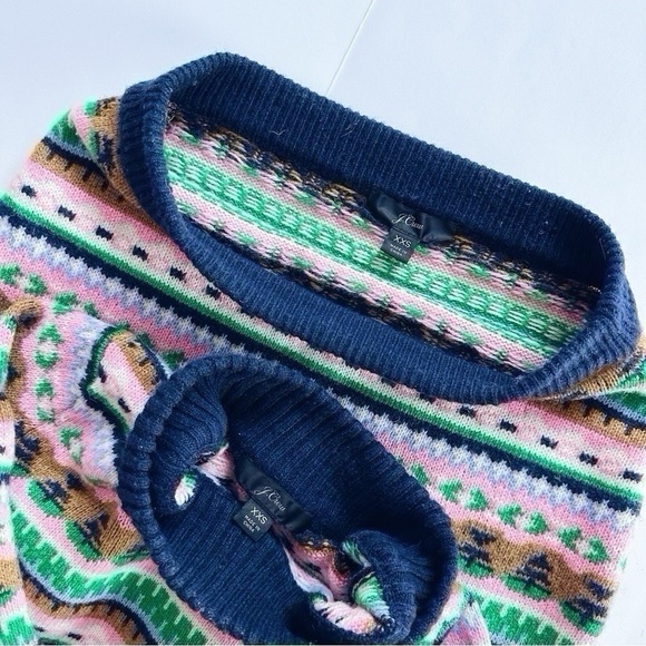 J.Crew Fair Isle Knit Wool Tube Skirt and Sweater Set in Navy Teak - Picture 7 of 9